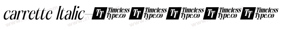 carrette Italic字体转换